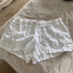 Lily Pulitzer White Linen Shorts (XL)